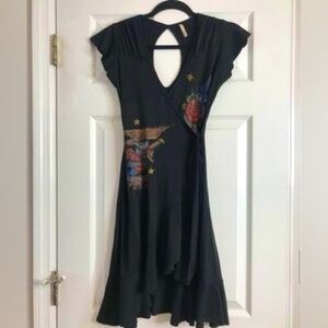 Women's Parotitic Wrap Dress, Size Small